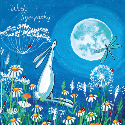 Eco Friendly Card Co Recycled Greetings Cards - Moon Gazing Sympathy Blank inside Kate Andrews
