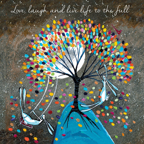 Eco Friendly Card Co Recycled Card - Love, laugh and live life to the full Blank inside Kate Andrews