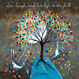 Eco Friendly Card Co Recycled Card - Love, laugh and live life to the full Blank inside