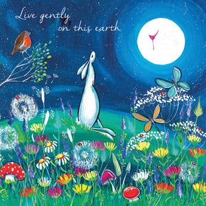 Eco Friendly Card Co Recycled Card - Live gently on this earth Blank inside