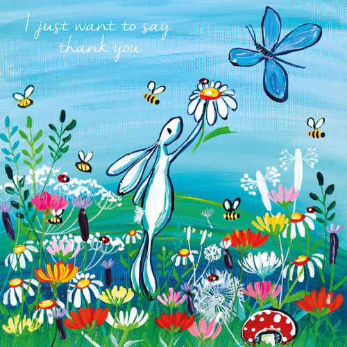 Eco Friendly Card Co Recycled Greetings Card- I just want to say thank you Blank inside Kate Andrews