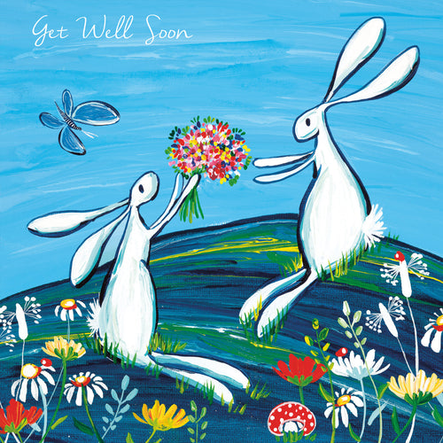 Eco Friendly Card Co Recycled Greetings Card- Get Well Soon Blank inside Kate Andrews