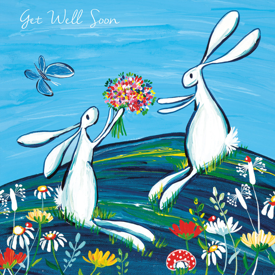 Eco Friendly Card Co Recycled Greetings Card- Get Well Soon Blank inside