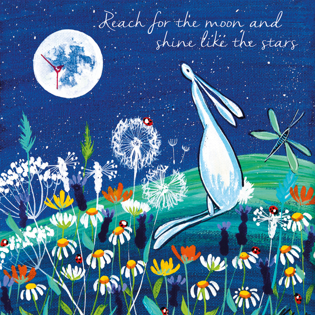 Eco Friendly Card Co Recycled Greetings Cards - Reach For The Moon Blank inside