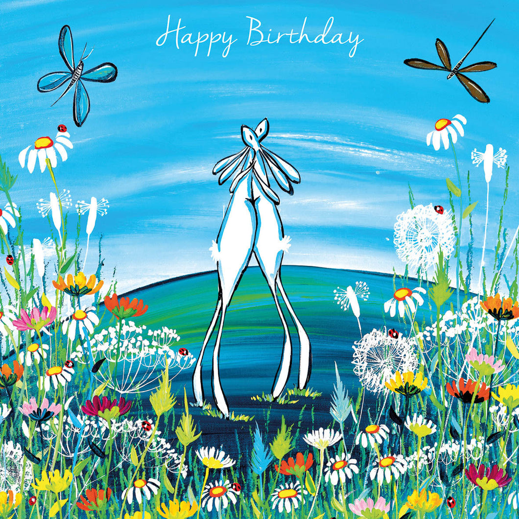 Recycled Greetings Cards - Happy Birthday, Blank inside