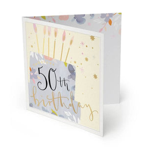 Whistlefish Deluxe Large 50th Birthday Female Card