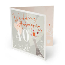 Load image into Gallery viewer, Whistlefish  Deluxe Large 40th Ruby Wedding Anniversary Card