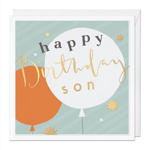 Whistlefish Deluxe Large Happy Birthday Son Card