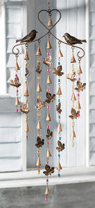 Leaf/Bird Windchime Mobile with Mixed Beads