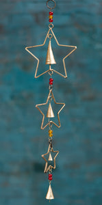 Fairtrade Gold Hanging Stars with Beads