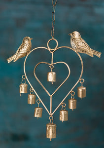 Hearts and Birds Eco Fairtrade Windchime