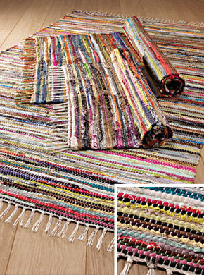Multi Colour Recycled Cotton Rag Rug