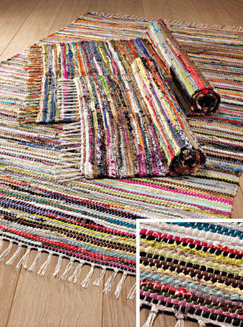Multi Colour Recycled Cotton Rag Rug