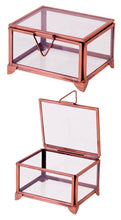 Load image into Gallery viewer, Fairtrade Glass and Copper Finish Jewellery Boxes