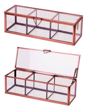 Load image into Gallery viewer, Fairtrade Glass and Copper Finish Jewellery Boxes