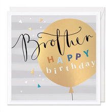 Load image into Gallery viewer, Whistlefish Deluxe Large Happy Birthday Brother Card