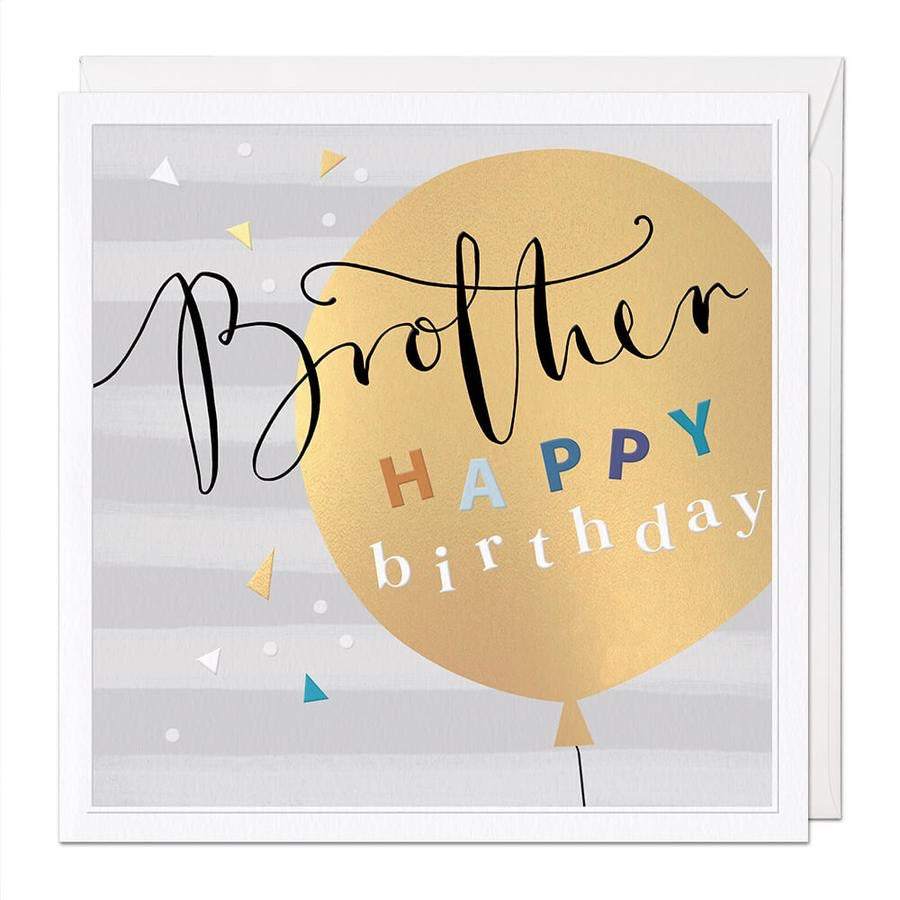 Whistlefish Deluxe Large Happy Birthday Brother Card