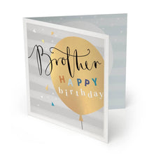 Load image into Gallery viewer, Whistlefish Deluxe Large Happy Birthday Brother Card